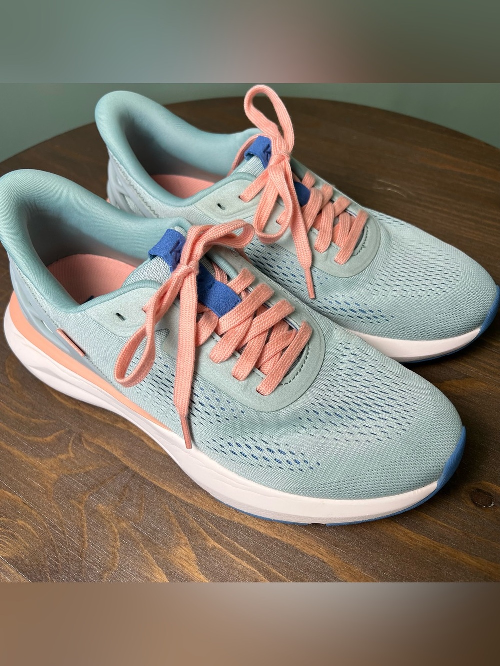 KIZIK Athens 2 Sneakers Women 10 Surf Spray Blue Pink Lace Up Athletic Shoes - Picture 3 of 12